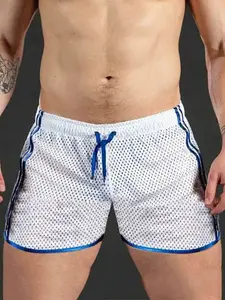 Men's Running Workout Sport Shorts Active Shorts Lightweight Fabric Thin Summer Fitness Training Quick-Dry Breathable Design Beach Pants Asian Size Fitted Plain Pattern Style