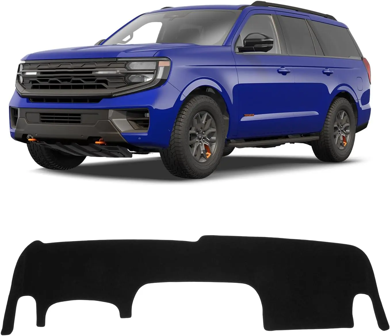 KUST Black Polyester Dashboard Cover, Custom Fit for Ford Expedition 2025-2026, Eco-Friendly Non-Slip Car Interior Protection Mat, Easy-Install Sun Glare Shield & Center Console Accessory