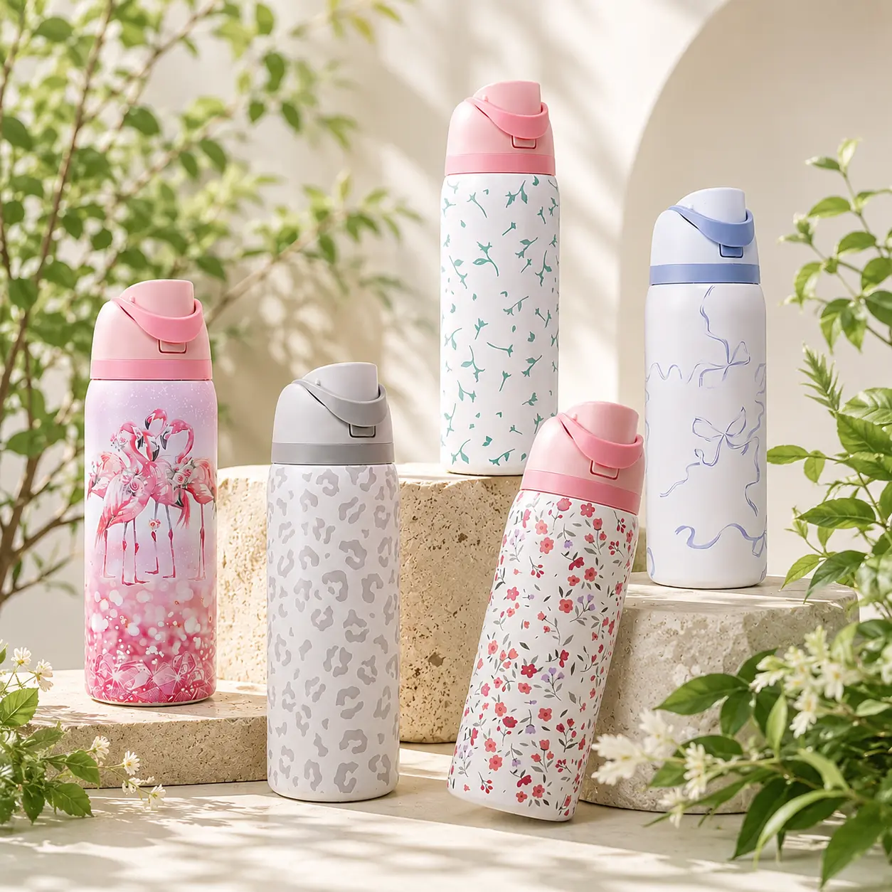 Sylene 32oz (500-1,000 ml Equivalent) Stainless Steel Insulated Water Bottle, 2-in-1 Straw & Spout Lid, Leak-Proof, BPA-Free, Non-Slip Base, Travel Mug, Fantastic Christmas Gift for Picnic & Outdoor Use