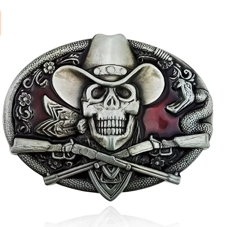 WESTERN Cowboy belt buckle 1234RED