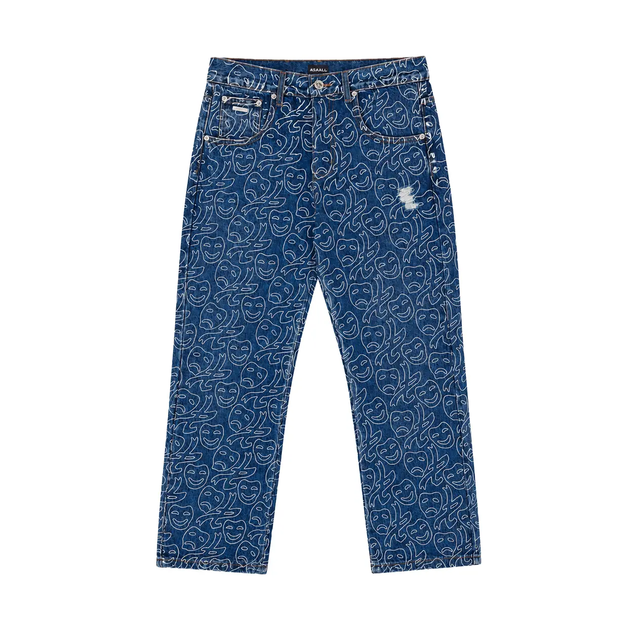 Monogram All Over Print Denim Jeans