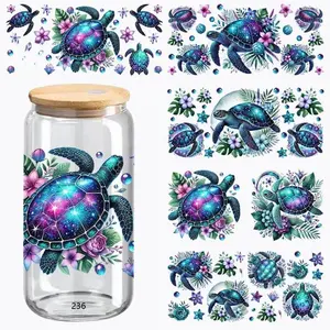 UV DTF Cup Wrap, 5-Pack Cup Stickers, for 16 oz Cups, Glass and Wood Crafts Supplies