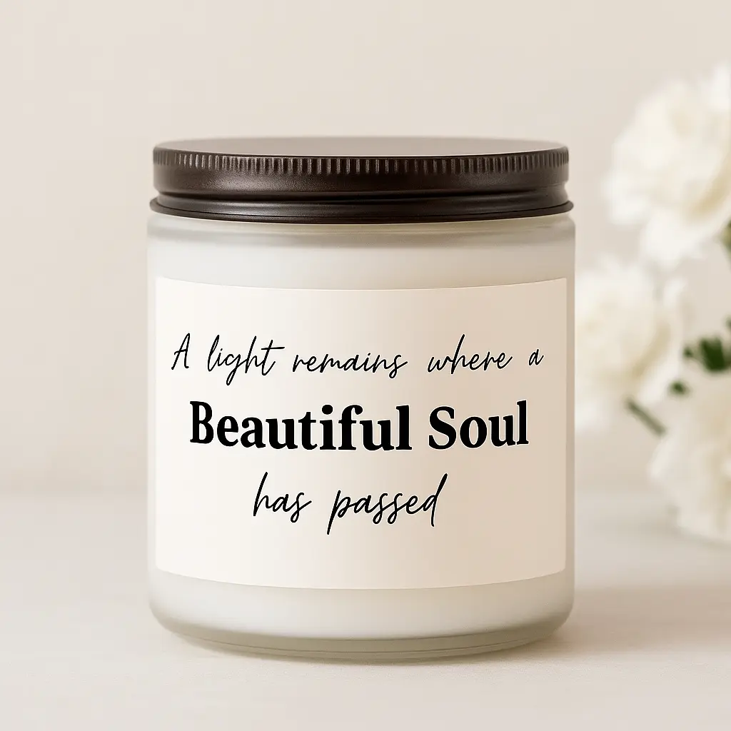 Memorial candle, sympathy gift loss of mother, bereavement, condolence, grief, memorial, remembrance candle, loss of loved one gift, in memory candle, funeral, tribute, comfort, healing, memory candle, personalized sympathy, Handmade Scented Soy Candle