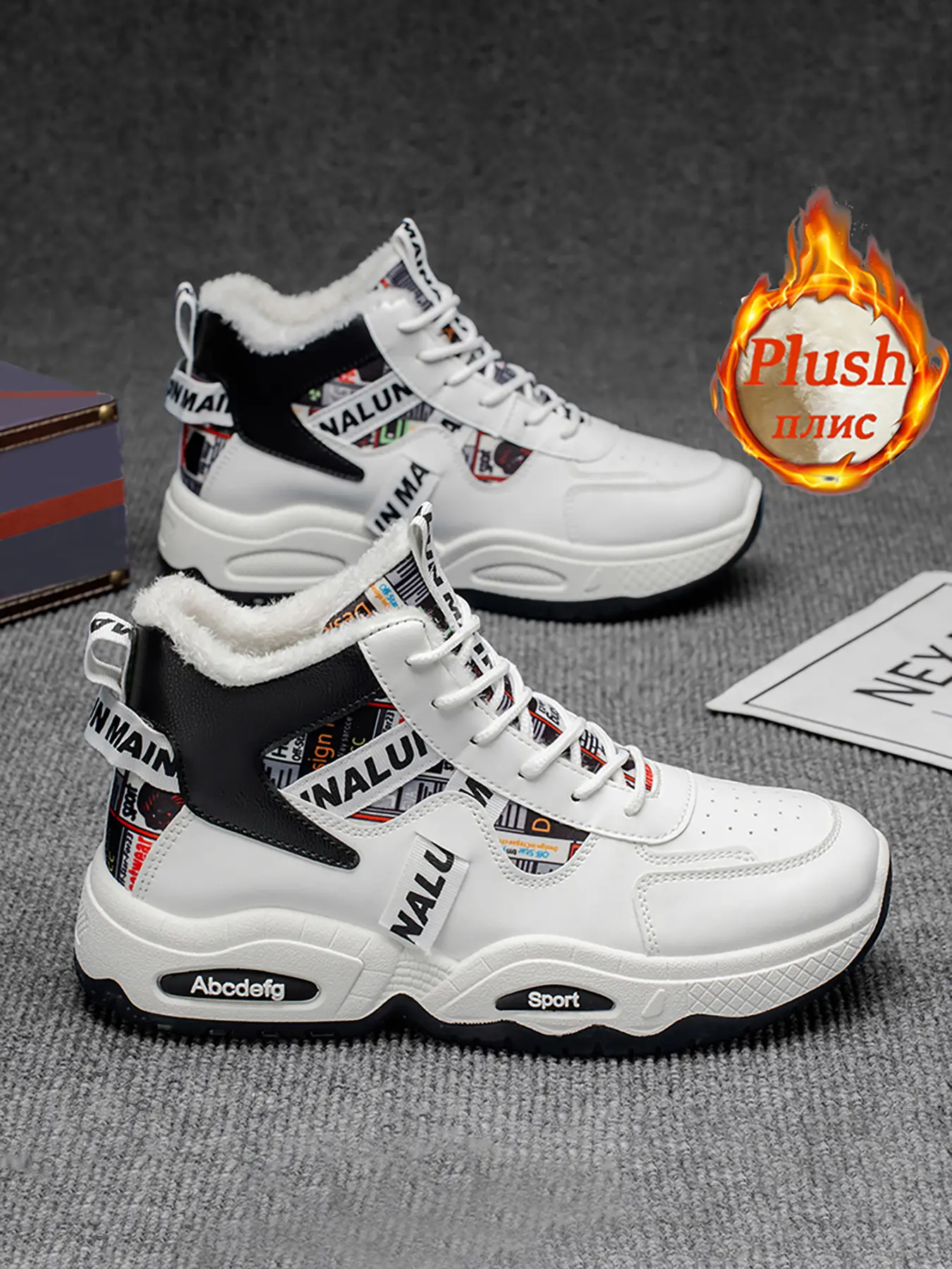 Men's Snow Sports Shoes, Winter Outdoor Footwear, Warm and Comfortable, Non-Slip Sole, Ideal for Skiing and Snowboarding
