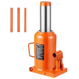 VEVOR Hydraulic Bottle Jack,  50 Ton/110231 lbs Welded Bottle Jack with 11''-17.32'' Lifting Range & 3-Section Long Handle, for Car, Pickup, Truck, RV, Auto Repair, Industrial Engineering