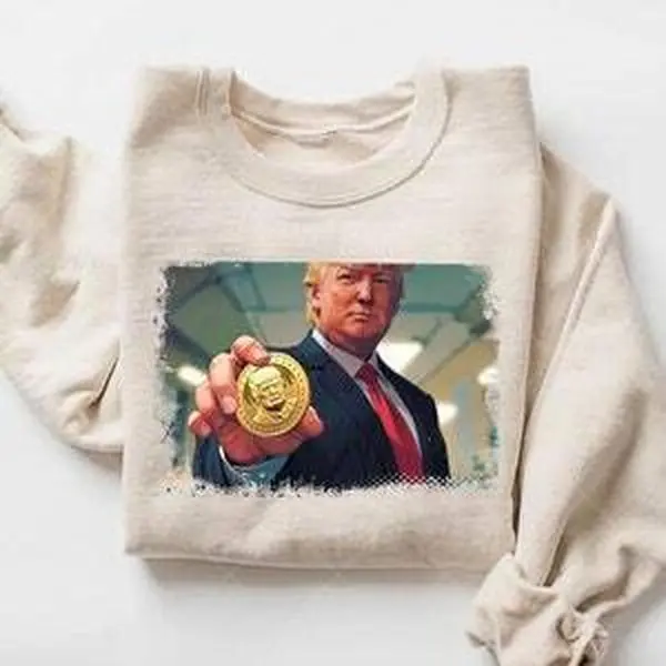 Trump Meme Crypto Coin Shirt,Official Trump Coin Tee,Memecoin Sweatshirt,Political Humor T-shirt,Fight Fight Fight Shirt,Tee Gift for Crypto