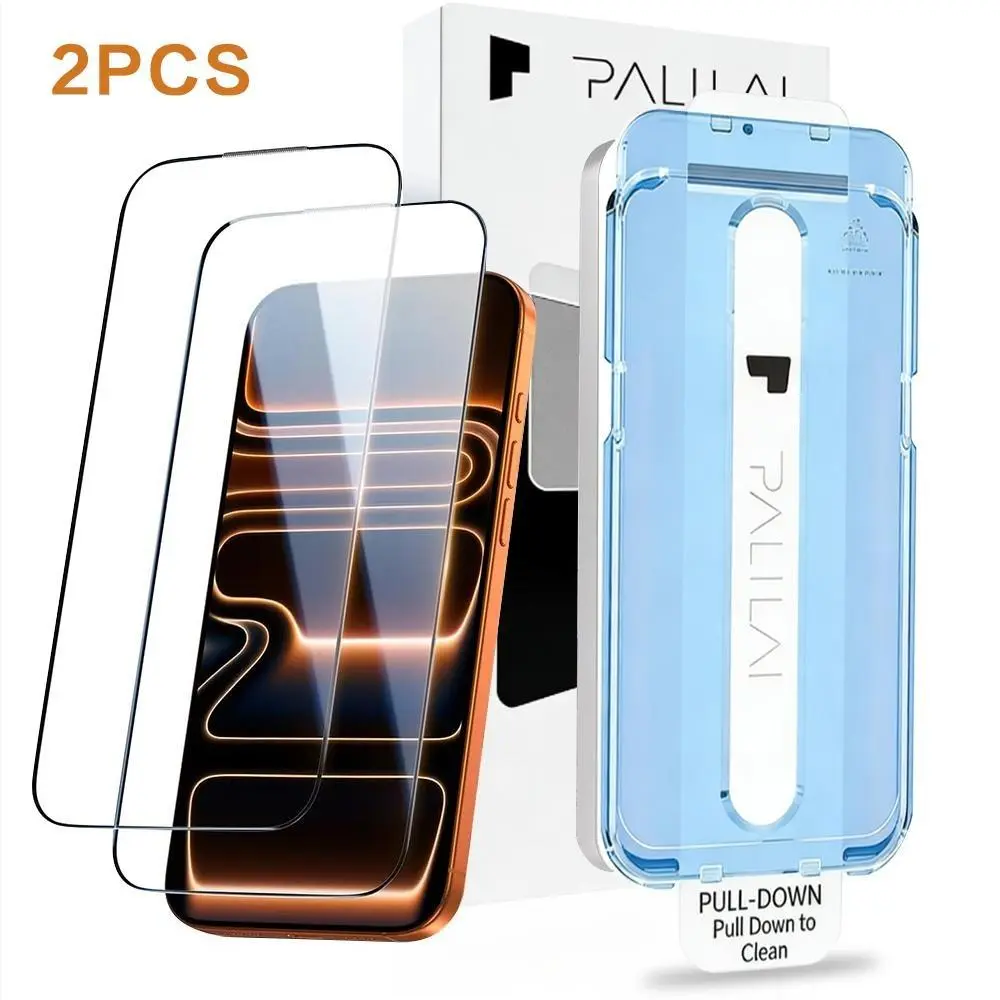 2-Pack HD Tempered Glass Screen Protectors for iPhone 17/16/15/14/13 Pro Max/Plus/Air/E | 9H Hardness, Scratch-Resistant, Bubble-Free Installation, Glossy Finish