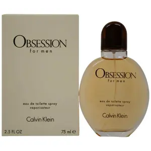 Calvin Klein OBSESSION Men's Citrus Spicy EDT Cologne - 2.5 fl oz Single Item, Aromatic Botanical Mix with Mandarin Base, Confident Body Scent, New in Box