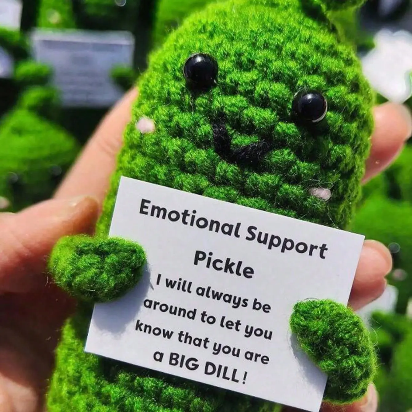 3pcs-Cute Emotionally Supported Pickle Toy, Handcrafted Positive Energy Doll, Ideal for Couples & Personal Use, Unique Decorative Accessory, Soft Cuddly Gift