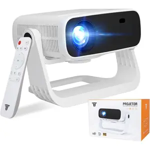 2026  Projector Android TV with WiFi 6 and  5.0 Built in 1000+ Apps 240 ANSI Portable Bedroom Mini Movie Projector Support 4K/1080P Auto Keystone & Zoom