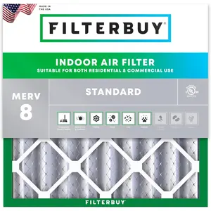 Filterbuy 10x10x4 Air Filter (1-Pack), Pleated MERV 8 Dust Defense HVAC AC Furnace Air Filters (Actual Size: 9.50 x 9.50 x 3.75 Inches)