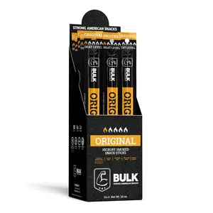 Bulk Beef Jerky I Original Meat Sticks - Hickory Smoked Single Serving 1 oz sticks - 24 ct