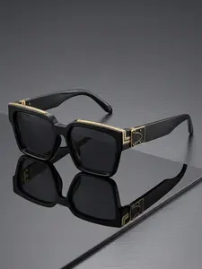 New Summer Square Large Frame Modern Punk Classic Fashion Light Luxury Street Style Handsome Men's Sunglasses, Available in Multiple Colors, Perfect Gift for Him, Suitable for Daily Wear, Decoration, and Photography Sunglasses, Classic Shades