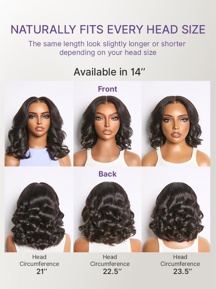 Luvme All-Day Curl Hold™ Premier Grade Hair Ombre Brown Body Wave CuticleAlign™ PartingMax Glueless 7x6 HD Lace Wig Pre-Cut Lace