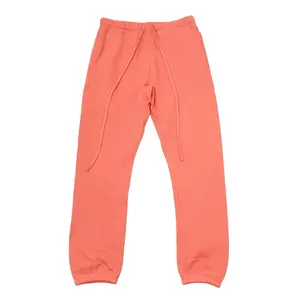 Unisex Oversized Sweatpants, Coral Baggy Drawstring Joggers for Men Women, Casual Streetwear Loose Pants with Pockets, Coral Sweatpants
