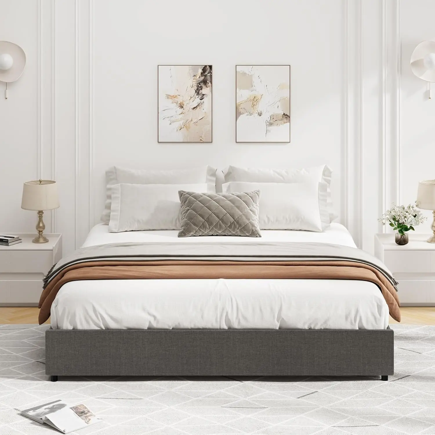 【Christmas Gift】Full Size Platform Bed Frame