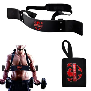 FIGHTSENSE Gym Bundle: Premium Wrist Wraps & Arm Blaster for Strength Training & Muscle Isolation
