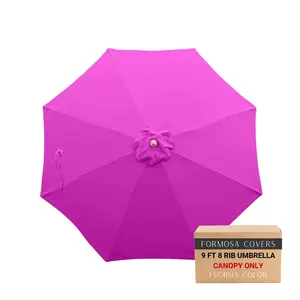 9ft Market Patio Umbrella 8 Rib Replacement Canopy Fuchsia