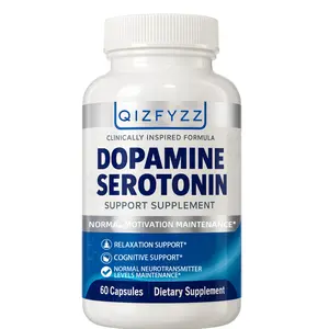 Serotonin and Dopamine Supplements, Better Than Dopamine or Serotonin Support Only. Helps Maintain Normal Neurotransmitter Levels. Mucuna Pruriens, 5-HTP, 60 Capsules Women Men