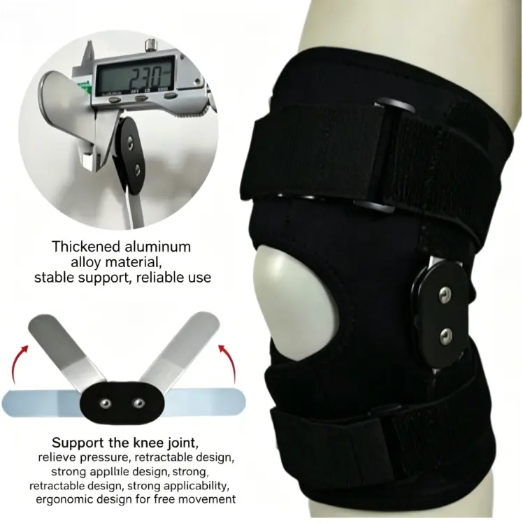 Professional Knee Brace for Knee Pain, Hinged Knee Support with Patented X-Straps Fiting System, Strong Stability for Joint Pain Relief, Arthritis, Meniscus Tear, ACL, PCL, MCL, Sports, Workout Leg Sleeve Leg Band