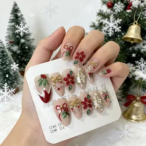 10 Pcs Christmas Nail Art Stickers Set, Cute Snowman & Tree Design, Matte Finish, Perfect Holiday Gift for Women & Girls