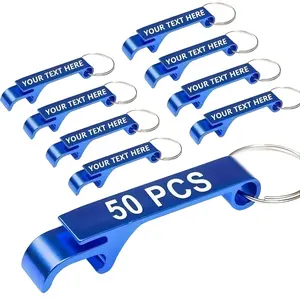 30PCS Beer Bottle Openers with Keychain - Premium Aluminum Alloy, Casual Bottle Opener Pendant Keychain for Men & Women, Lightweight & Easy to Carry for Home, Parties, Kitchen UtensilsRestaurants & More Set Beverage Utensils