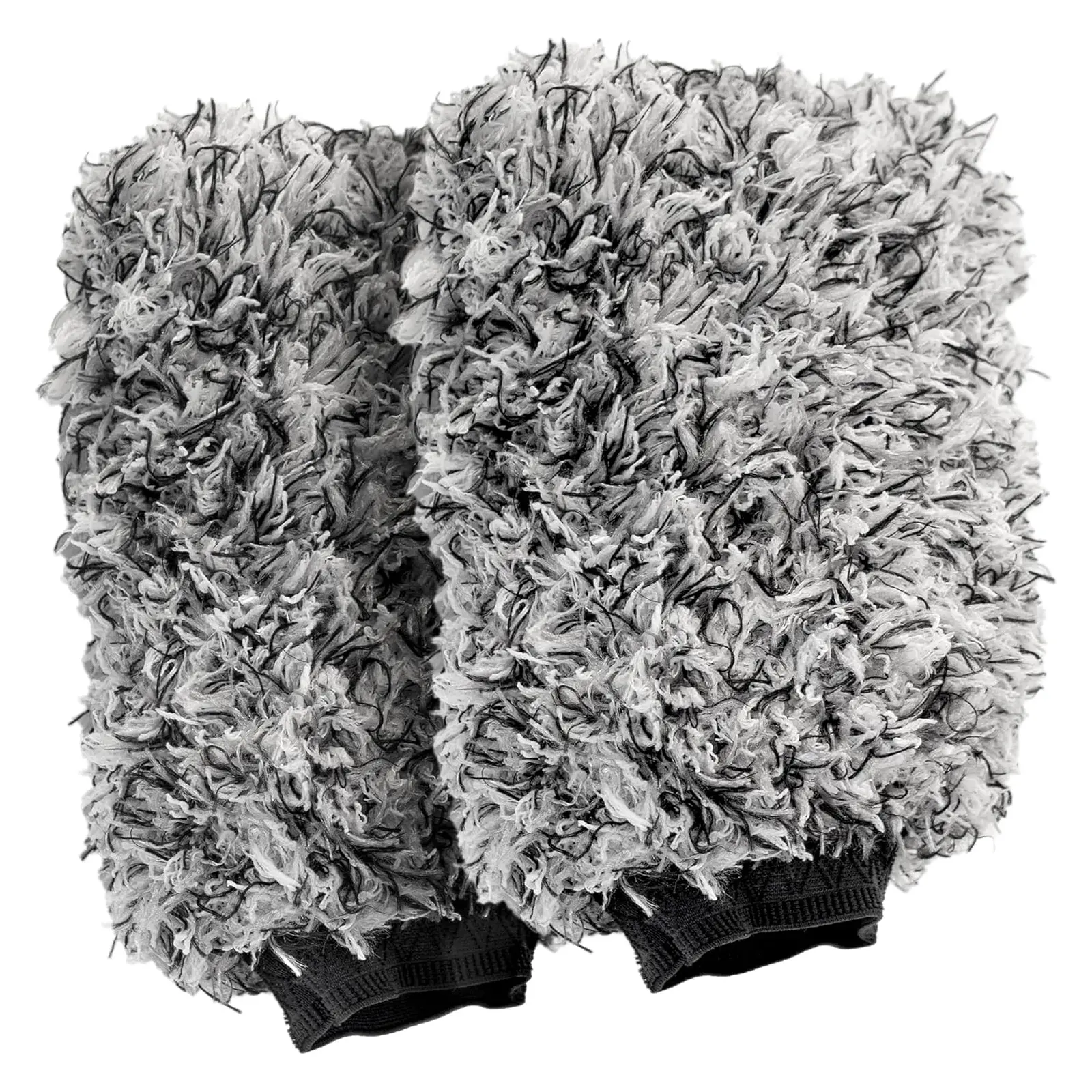 2 Pack Car Wash Mitt, 8"×10" Soft & Scratch-Free Premium Plush Microfiber Washing Glove, Machine Washable Lint Free Absorbent Detailing Wash Mitt, Universal Car Accessories