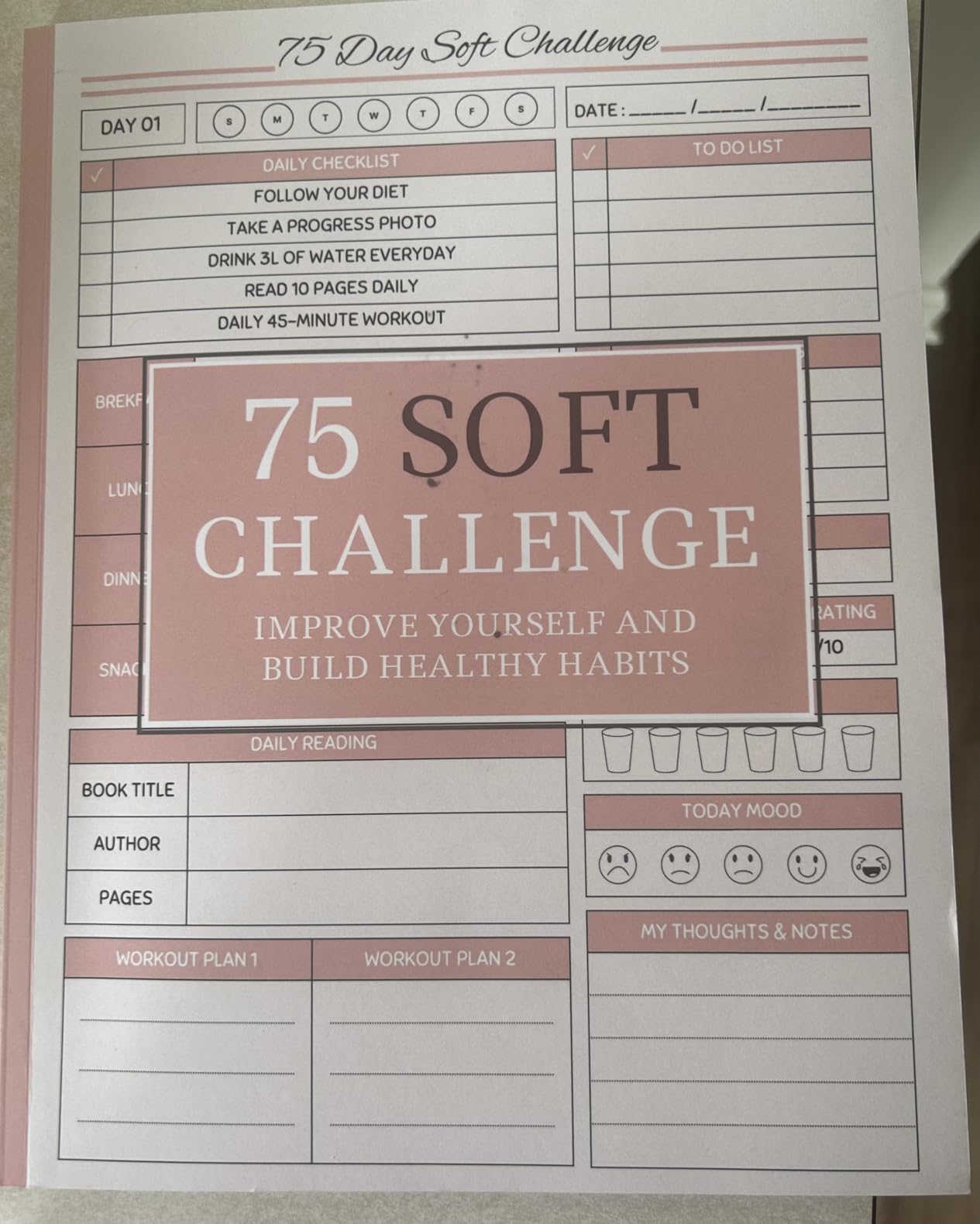 75 day soft challenge journal for women: See Your New Version In 75 Days | A Daily Progress Tracker with Rules for Your Diet Plans and Exercise