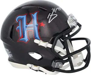 Jayden Higgins Houston Texans Autographed Riddell H-Town Alternate Speed Mini Helmet - Fanatics Authentic Certified