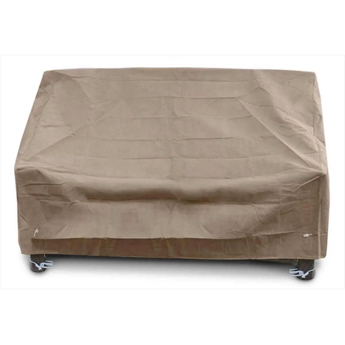 KoverRoos III Deep 2-Seat Sofa Cover, Large Taupe 3-Layer Non-Woven Fabric Cover with U-Shaped Hook/Bungee System - 61W x 36D x 32H in, 3 lbs, All Seasons, 1-Way Breath, Weatherproofing