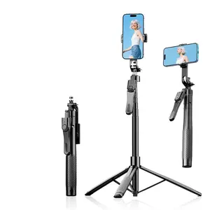 Portable Selfie Stick, 2.1m Tripod Stand, Fixed Position Shooting, Bluetooth-compatible Selfie Stick, Ideal for Travel, Phone and Photography