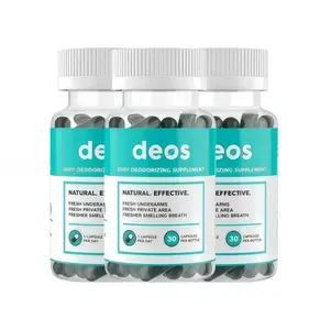 3XX DEOS Internal Deodorant Supplement – Full Body Deodorizer for Gut Health, Skin Health, Detox & Digestion Support – Natural Odor Control Chlorophyll Pills for Head-to-Toe Freshness | 30 Capsules Edible