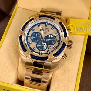 Invicta Men’s Watch BRAND NEW - Gold & Blue - High Quality Affordable Men’s Luxury Watch - 100% Authentic Invicta