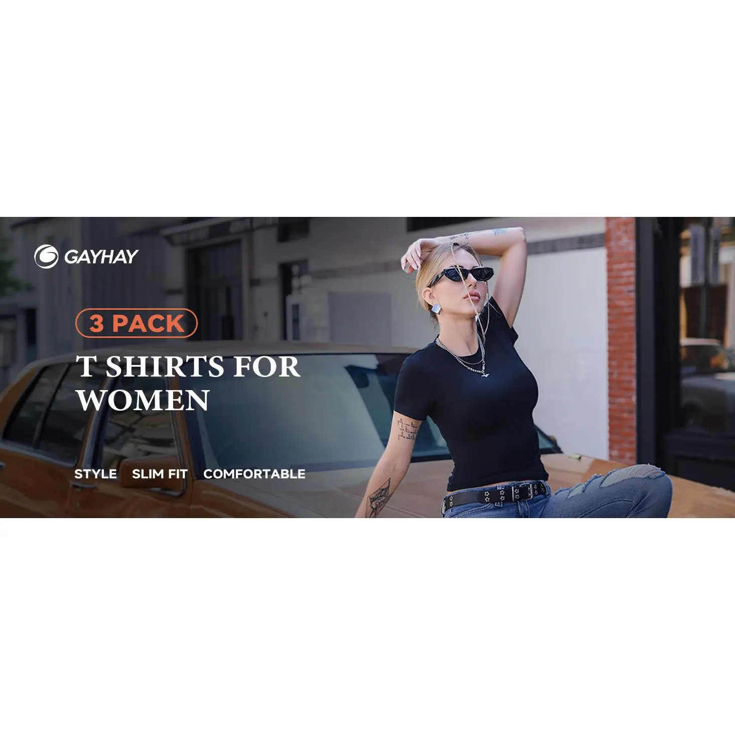 3 Pack Basic Tees for Women - Crew Neck Slim Fit Tight T Shirts Cute Y2K Trendy Crop Tops Clothes for Casual Summer 3 Pack Basic Tees for Women - Crew Neck Slim Fit Tight T Shirts Cute Y2K Trendy Crop Tops Clothes for Casual Summer