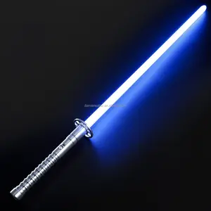Saberstudio Metal Hilt Heavy Dueling Xenopixel Lightsaber 16/34 Sets Sound Fonts Blaster Lock up Katana Sword for Training Sliver