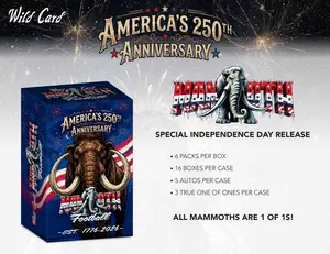 2026 Wild Card America’s 250th Anniversary Mammoth Football Trading Cards RY