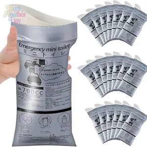 10PCS Disposable Emergency Urine Bags, Portable Mini Toilet for Car Travel, Leakproof Pee Bags for Camping, Hiking, Traffic Jam, Disposable Urinal for Men Women Kids