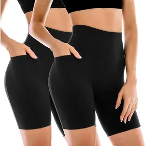 2 Pack Women’s Biker Shorts with Pockets – High Waisted Yoga Shorts for Workout, Running, Cycling, Gym & Training | Stretchy Athletic Fitness Shorts | Comfortable Compression Spandex Shorts for Women Activewear