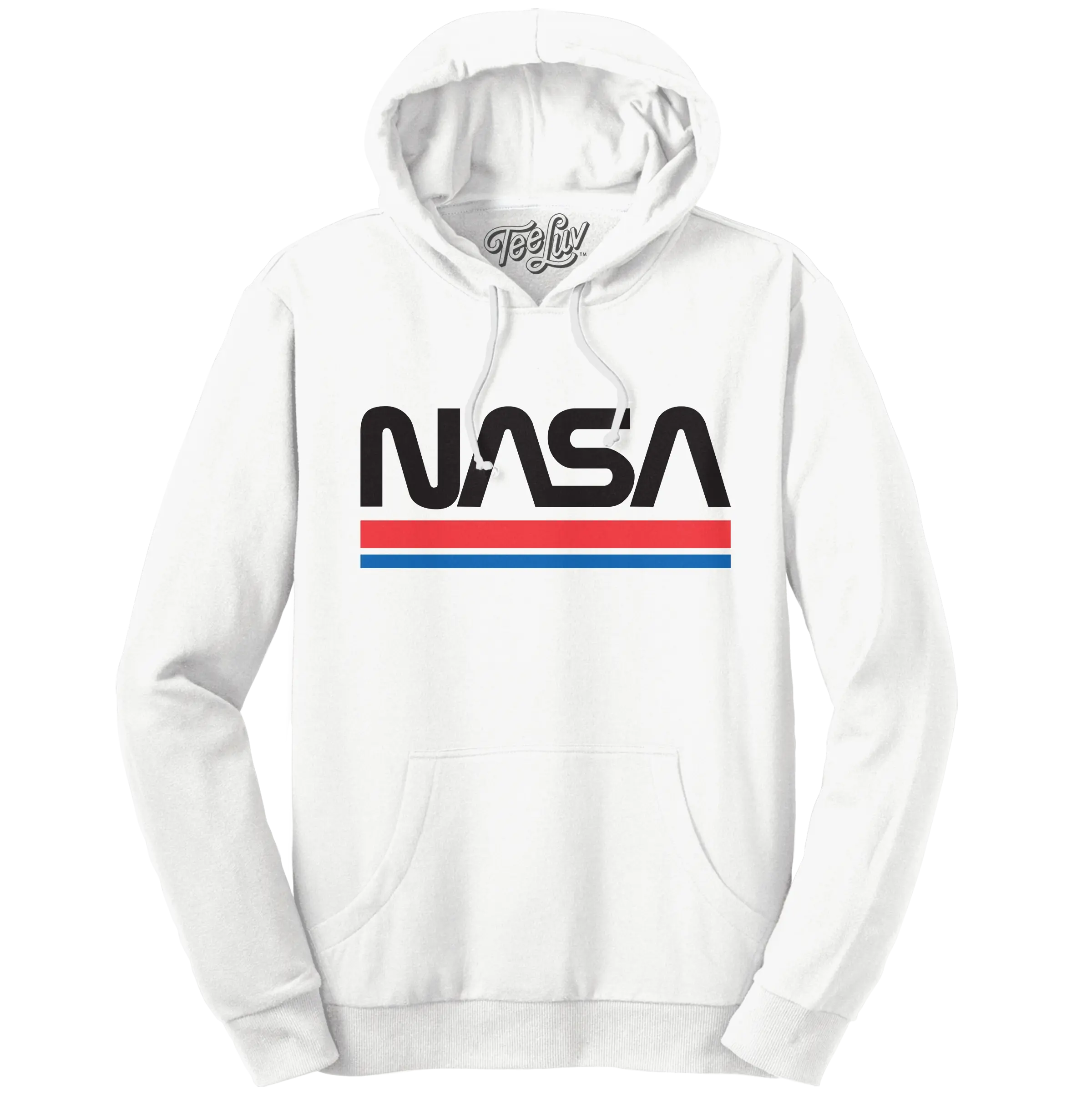 NASA Worm Logo Hooded Sweatshirt - White