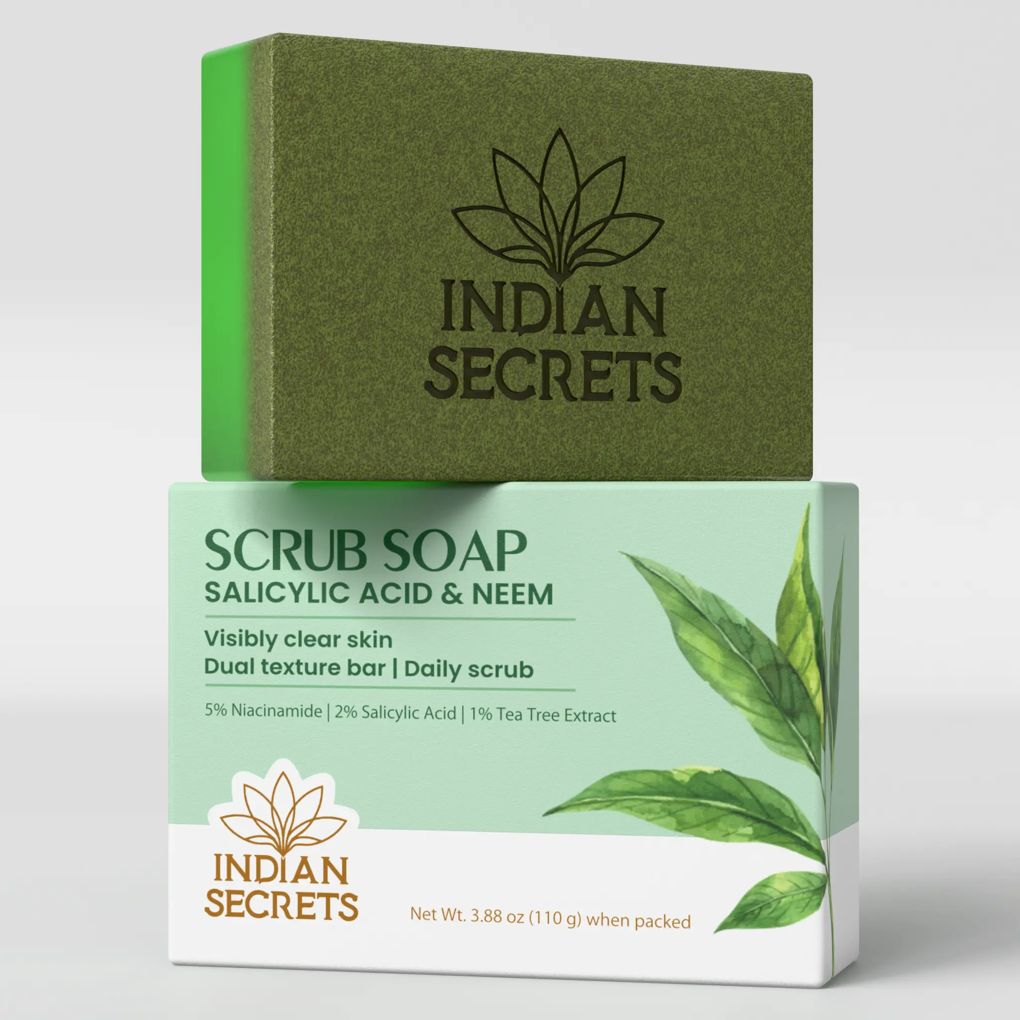Indian Secrets Scrub Soap Salicylic Acid & Neem (Pack of 1)