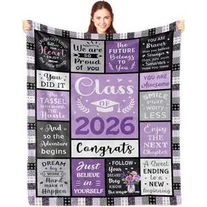 Graduation Gifts for Her, Class of 2026 Graduation Blanket, College/Masters Degree/PHD/High School Graduation Gifts for Women, Girls Graduation Gifts 2026 Blanket60x80inch