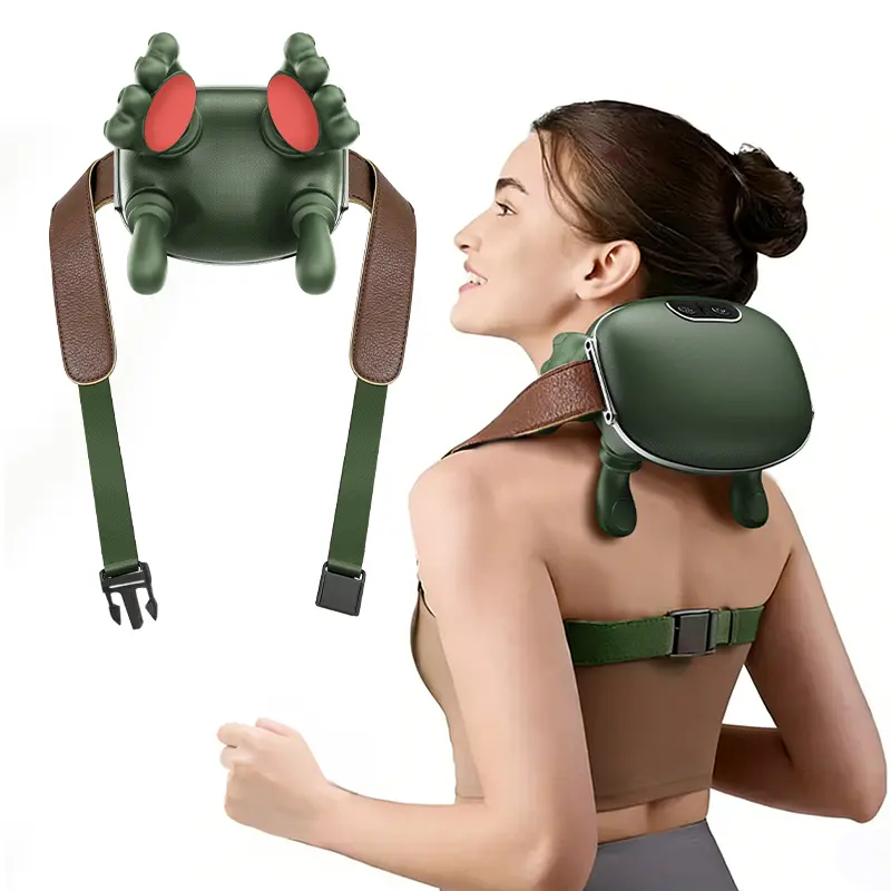 Shoulder and neck bionic intelligent massager, heated massager, finger-style neck and waist massager, 4D kneading massage, simulates real human hand massage, provides comfortable muscle relaxation