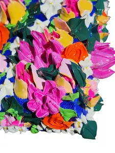 3D Bouquet Artwork on a Miniature Canvas. Textured Plant Art with Sunflowers, Tulips, Chrysanthemums, and Daisies. Perfect wall decor for any room!