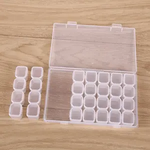 Organizer 15 24 28 56 Grids Clear Box Container for Beads Charms Storage