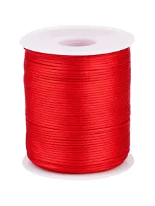 1.5mmx70m Satin Nylon Cord String for DIY Bracelets, Necklaces & Jewelry Crafting, Beading, DIY Jewelry Accessories, Ultra-Durable Versatility Macrame String Multi-Color Available