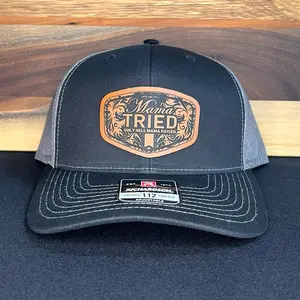 Mama Tried - Only Hell Mama Raised leather patch hat