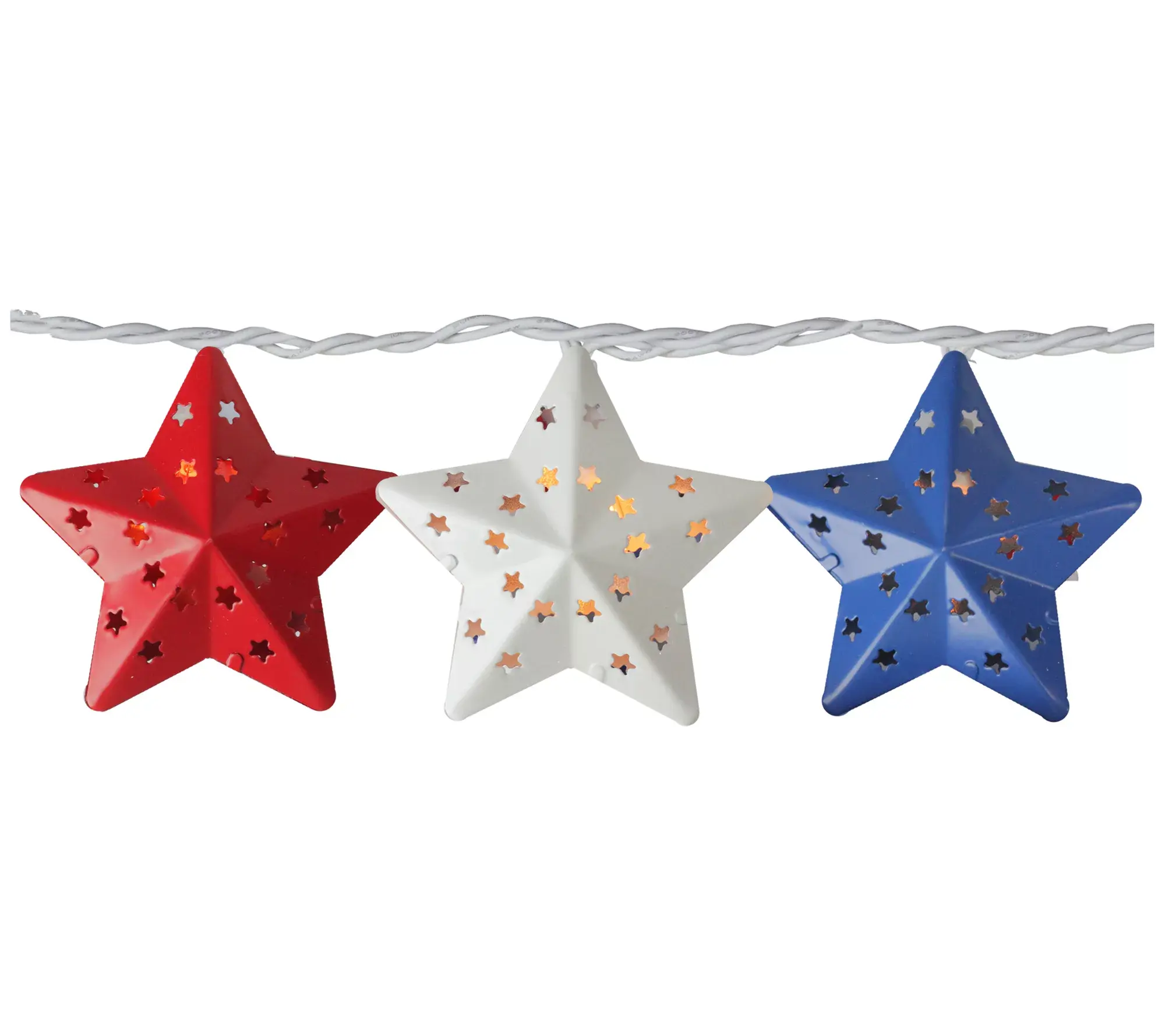 Northlight 10-Count Red & Blue Fourth of July Star Light Set