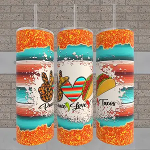 Peace, Love Tacos  20oz skinny Tumbler