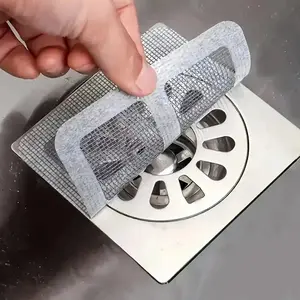10 Pack Hair Filter Covers, Disposable Shower Drain Plugs, Bathroom Accessories, Cleaning, Anti-Hair Fly Trap Sink Strainer, Easy-Use Bath and Tub Mesh Cover