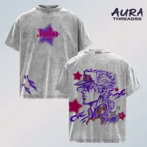 Jotaro Kujo – JoJo’s Bizarre Adventure Shirt | Stardust Crusaders Anime Graphic Tee, Stand Power Star Design Vintage Washed Unisex Streetwear For Anime Fans & Manga Aesthetic Lovers
